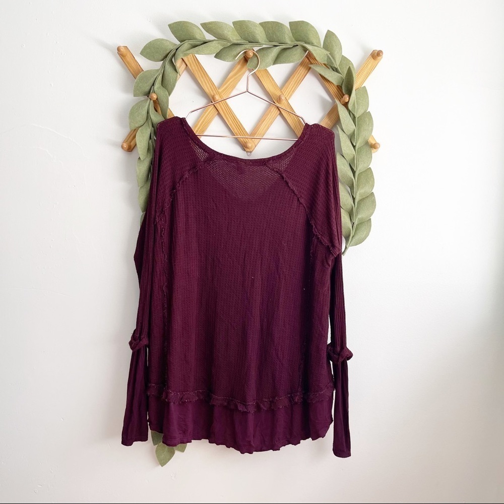 Free People Laguna Oversized Thermal Top - Picture 7 of 7